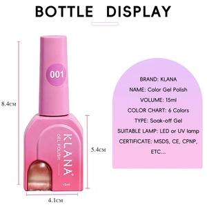 KLANA 6 Colors Glass Cat Eye <b>Gel</b> Self-leveling <b>Nail</b> Polish <b>Set</b> High Magnetic Wide Light UV LED Galaxy <b>Gel</b> Anti-yellow Formula - Product Image 6