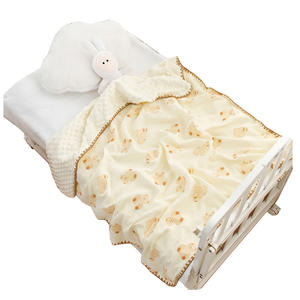 Baby Peas Pure Cotton Cartoon Four Seasons Newborn Class a Gauze <strong>Quilt</strong> Kindergarten Blanket Factory Wholesale - Product Image 5