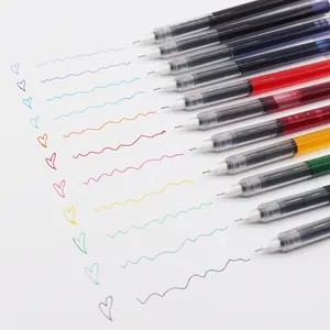 قلم جيل من المورد الاحترافي للترويج للطلاب قلم تسجيل ملون للبيع بالجملة قلم مخصص