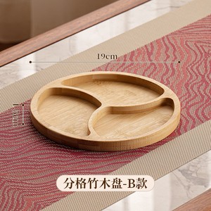 Tavolo rotante da cucina in bambù naturale piatto rotante bambù pigro Susan - Product Image 5