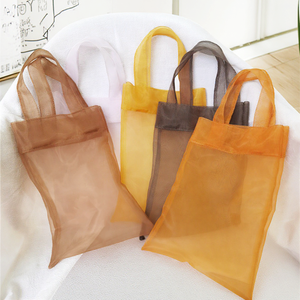 กระเป๋าโท้ทน่ารักสำหรับใส่ของขวัญเครื่องประดับกระเป๋าถือผ้าโปร่งบางพิมพ์โลโก้ปักโลโก้ป้ายได้ตามต้องการ - Product Image 1