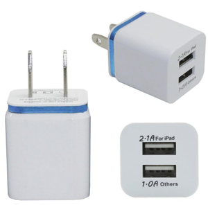 Bộ Sạc Điện Thoại Di Động USB Kép Bộ Chuyển Đổi Nguồn Điện Gắn Tường 5V 2.1A + 1A Màu Kẹo Sặc Sỡ - Product Image 2