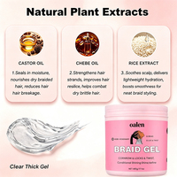Gel Coiffant Tresses Formule Privée Fixation Forte Idéal pour Tresser, Tordre et Fixer les Bords Sans Résidus Sans Écaillage Brillance Intense