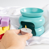 Nouveau style brûleur à huile en céramique, diffuseur d'arômes d'huiles essentielles, diffuseur d'arômes, porte-bougie chauffe-plat pour aromathérapie, chauffe-cire