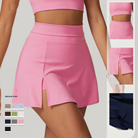 Jupe courte de yoga taille haute d'été respirante, mini-culotte de sport antidérapante pour la course, le fitness et le tennis