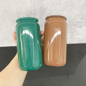 Vaso de Vidrio de 16 oz en Colores Otoñales, para Sublimación, en Blanco, para Transferencia DTF UV, Disponible en Almacén de EE. UU. - Product Image 5