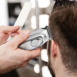 เครื่องตัดผมสไตล์เรโทรรุ่น B12 รุ่นพื้นฐาน ชาร์จผ่าน USB ตัวเครื่องโลหะ ใช้ในร้านเสริมสวย กำลังแรง 7000-9000 รอบต่อนาที - Product Image 5