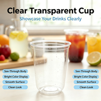 Gobelets à thé au lait transparents haute clarté ZFCUP en PLA, gobelets jetables en plastique PLA en forme de U pour café froid, personnalisables