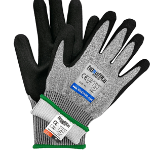 En388 4544 HPPE Cut-Resistant Level 5 <strong>Gloves</strong> Great Grip Sandy <strong>Nitrile</strong> Coated Protective Gear for Garden Use - Product Image 2