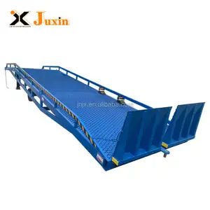 JUXIN-rampa de carga móvil para carretilla elevadora, contenedor con patas de altura ajustable