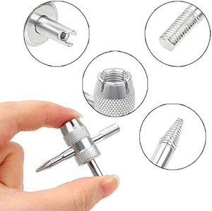 Clé à valve de pneu, outils de démontage de tige de valve, outil de réglage de valve, métal argenté - Product Image 6
