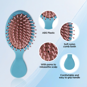 Spazzola Massaggiante di Alta Qualità Colori Caramella con Cuscinetto ad Aria Mini da Viaggio per Bambini con Setole Liscianti - Product Image 2