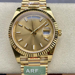 Luxe Goud Automatisch Horloge Heren Klassiek President Stijl Dag Display 904l Mechanisch Uurwerk Zakelijk Kledingontwerp - Product Image 1