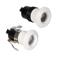Mini spot lumineux led encastrable pour l'intérieur et l'extérieur, imperméable conforme à la norme ip65, luminaire circulaire, idéal pour une vitrine