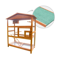 Bacs à oiseaux en bois pour animaux domestiques, grand gabarit aérien, maison pour perroquets, avec support, 9 pièces