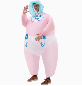 Costume gonflable amusant pour adulte de la marque BG, combinaison géante de bébé, tenue de cosplay hilarante pour Halloween, enterrement de vie de jeune fille, fête de genre - Product Image 4