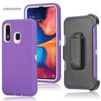 Étui de protection robuste avec clip ceinture pour Samsung Galaxy A20/A30/A50, coque rigide Armor Defender