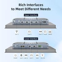 Panel PC Industrial Integrado Sin Ventilador de 17 Pulgadas con Pantalla Táctil Capacitiva de 10 Puntos, IP65, Computadora Todo en Uno