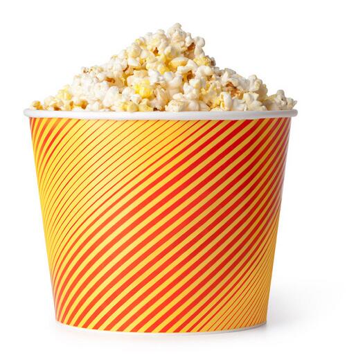 Logo Printed Packaging Pop Corn Popcorn Cups Paper Container Popcorn Bucket Pack With Lid