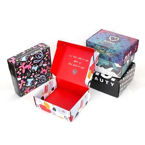 Bán buôn tùy chỉnh in logo màu các tông hộp sóng bao bì sang trọng thương mại điện tử quần áo giày bưu phẩm vận chuyển hộp - Product Image 1