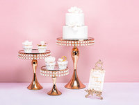 Luxe metalen dessertstandaard met twee lagen, voor taart, fruit, bruiloft, afternoon tea en gebak.