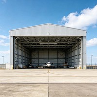 Hangar de Acero para Aviones, Económico, Suministro Directo de Fábrica, para Aeródromos Privados y Mantenimiento de Aeronaves Pequeñas