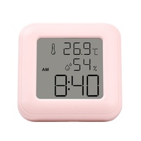 Thermomètre et hygromètre LCD Précision de l'horloge numérique Affichage de l'humidité Thermomètre numérique multi-thermomètre