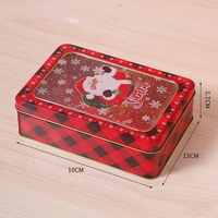 1 pièce Boîte à bonbons biodégradable en pâte de maïs, motif Joyeux Noël, mini boîte métallique scellée, organisateur de bijoux, emballage cadeau, pour pâtisserie maison et biscuits