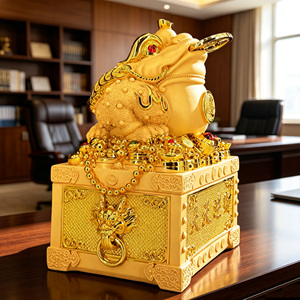 Estatua <span class=keywords><strong>de</strong></span> Rana <span class=keywords><strong>de</strong></span> la Fortuna <span class=keywords><strong>de</strong></span> Tres Patas Feng Shui, Adorno <span class=keywords><strong>de</strong></span> Rana Dorada para la Abundancia, Decoración <span class=keywords><strong>de</strong></span> la Suerte para el Hogar, Oficina, Tienda, Regalo para el Flujo Diario <span class=keywords><strong>de</strong></span> Riqueza - Product Image 4