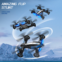 Mini drone quadricoptère amphibie télécommandé pour enfants au design original, 2 en 1, caméra volante, voiture