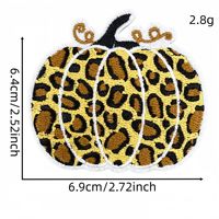 Patchs brodés imprimé léopard, étoile citrouille, thermocollants, badges en tissu, appliques à coudre pour décoration de vêtements et chapeaux d'Halloween