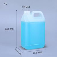 Récipient d'emballage vide de liquide de 1 gallon jerrycan carré en plastique