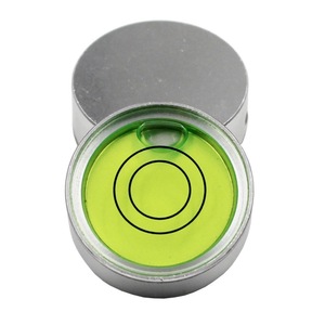 Nivel de burbuja circular metálico mini de doble círculo verde 25x9mm para proyectos de bricolaje - Product Image 1