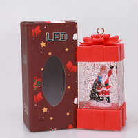 Cadeaux de Noël promotionnels, décoration de Noël haut de gamme, globe à eau, lanternes de Noël, matériau ABS, lumières LED, trois piles AG13