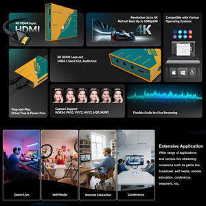 Carte de <span class=keywords><strong>capture</strong></span> vidéo AVMATRIX 4K vers USB3.0 avec sortie en boucle pour jeux et caméra, compatible Xbox, PS4, Wii, Nintendo Switch - Product Image 3