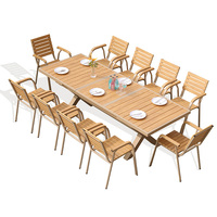 Ensemble de salle à manger d'extérieur moderne en aluminium pour villa et hôpital, table et chaises de jardin durables avec coussins imperméables