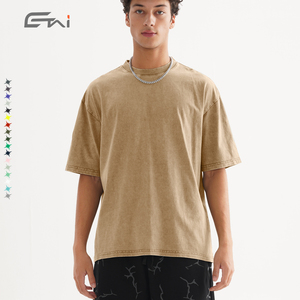 广州Etai服饰有限公司批发100% 纯棉t恤定制酸洗街装超大复古男式t恤 - Product Image 2