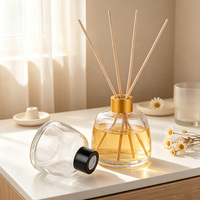 Bouteille diffuseur à roseaux en verre vide de 100 ml et 200 ml avec bouchon en liège, de luxe, écologique et recyclable, pour huiles d'aromathérapie – Vente en gros
