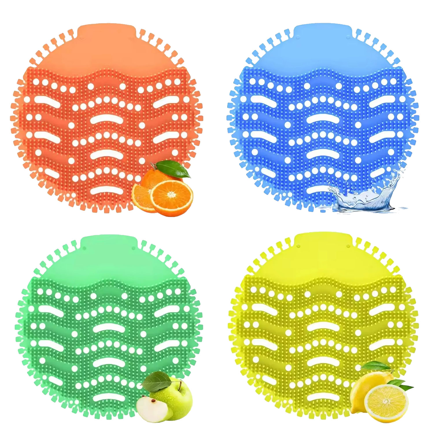 Aoyfuwell Pack 15 Coladores De Orinal Con Fragancia – Filtro Universal Antibacterial Antisalpicaduras Para Baños Públicos Y Hogar (18x16 Cm)
