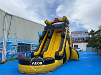 Toboggan aquatique gonflable commercial de 23 pieds, château gonflable, design populaire à prix abordable
