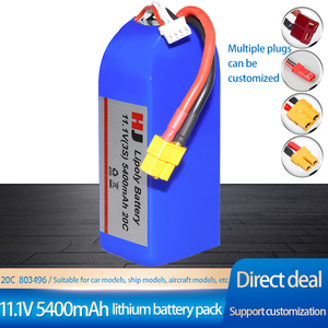 Fábrica lipo li polímero 11.1V 5400mAh baterias de lítio para brinquedo de madeira helicóptero veículo com bateria do caminhão leve - Product Image 2