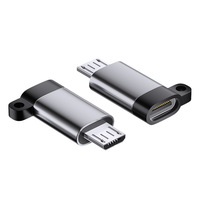 Convertisseur d'adaptateur femelle de connecteur Micro USB B mâle vers USB Type C pour téléphone intelligent Android