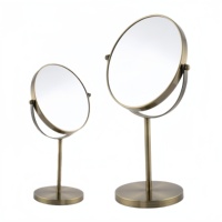 Miroir de maquillage cosmétique best-seller Miroir de maquillage Miroir de table cosmétique de bureau Double face noir rond