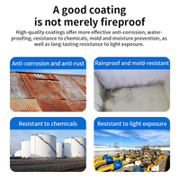 Peinture ignifuge intumescente pour acier, bois, béton, pulvérisation, échantillon gratuit, intérieur, extérieur, revêtement ignifuge pour structure en acier