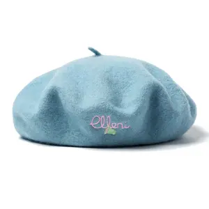 Personalizada de marca de pequeño tamaño lana lindo niños boina sombreros