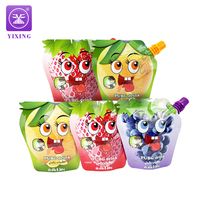 Yixing – emballage personnalisé avec bec verseur à fond plat pour lait imprimé, sac d'emballage de jus