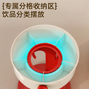 Disposable Cup Dispenser 20cm Diameter Plastic Wall Mounted Rotating Holder For Coffee Tea Storage - Product Image 5