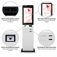 Kios Layar Sentuh Berdiri untuk Layanan Mandiri dengan Kamera Pengenal Wajah, Pemindai QR, Printer Struk Termal, Terminal Ritel