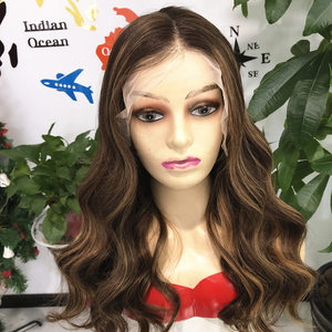 Parrucche Frontali in Pizzo 13x4 Marroni con Luci Bionde, 100% Capelli Umani, Parrucca Frontale in Pizzo - Product Image 5