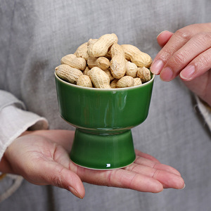 Plato de cerámica para frutas con soporte, redondo, de porcelana, diseño moderno, para servir bocadillos en bodas y fiestas. - Product Image 3